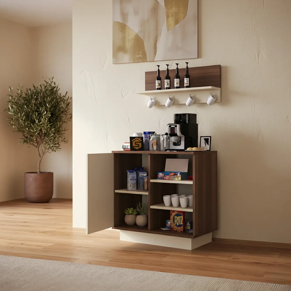 ركن قهوة بيج مع بني 308