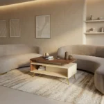 طاولة وسط بيج مع بني 421