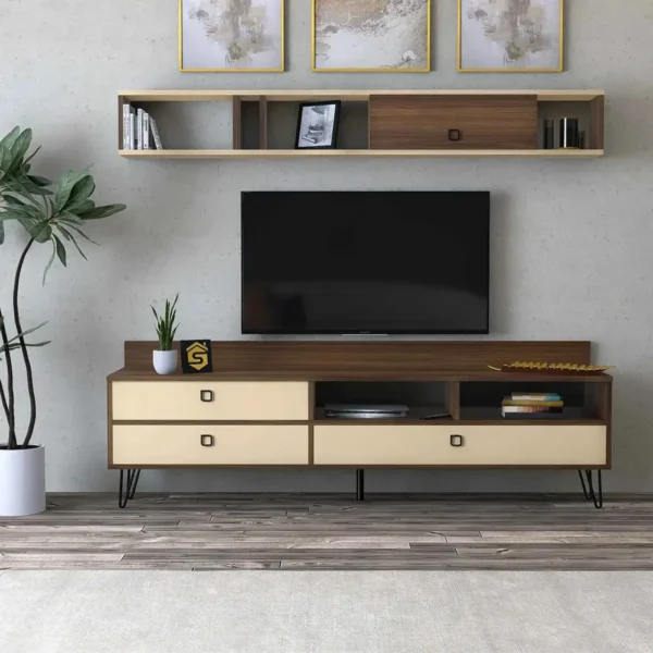 طقم طاولات بيج مع بني 215