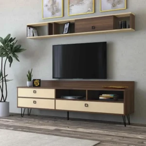 طقم طاولات بيج مع بني 215