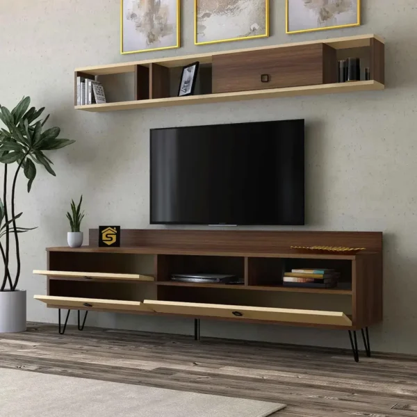 طقم طاولات بيج مع بني 215