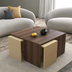 طقم طاولات بيج مع بني 215