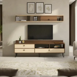 طقم طاولات بيج مع بني 215