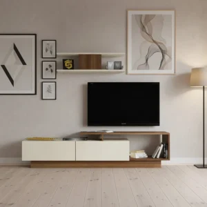 طقم طاولات لون بيج مع بني 252