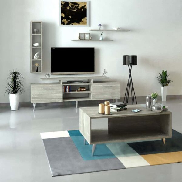 طقم طاولات تصميم تركى لون رمادي 230 طقم طاولات تصميم تركى لون رمادي 230