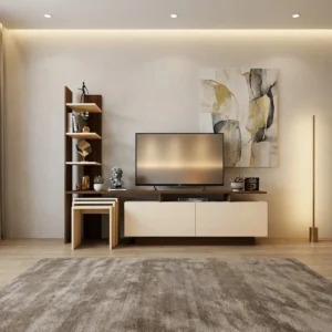 طاولة شاشة لونين مع 3 طاولات خدمة 179