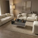 طاوله قهوة لون أبيض مع رمادي 423