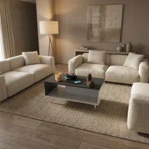 طاوله قهوة لون أبيض مع رمادي 423