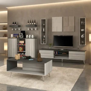 طقم طاولات عصرى لون رمادي درجتين 221