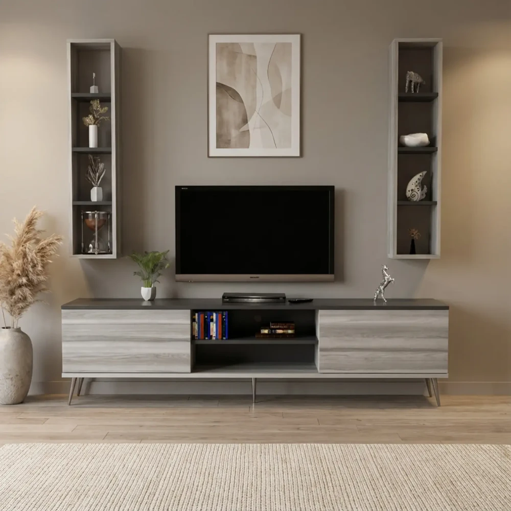 طقم طاولات عصرى لون رمادي درجتين 221