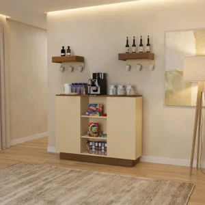 طقم طاولات عصري لون بيج مع بني 222