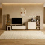 طقم طاولات لون بني مع بيج 218