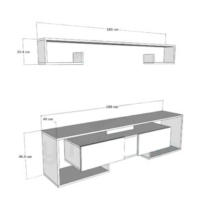 طاولة تلفاز ديزاين حديث 180