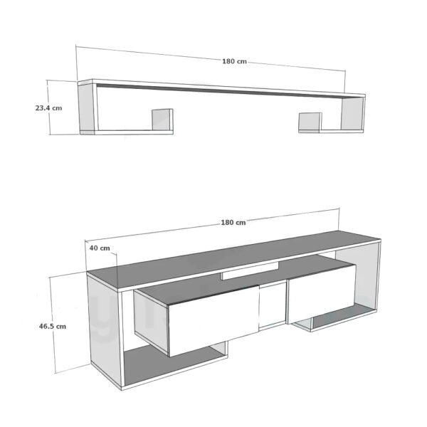 طاولة تلفاز ديزاين حديث 180
