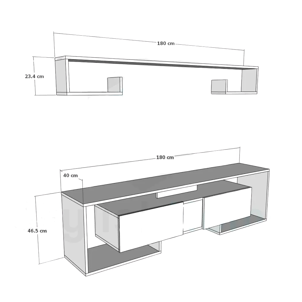 طاولة تلفاز ديزاين حديث 180