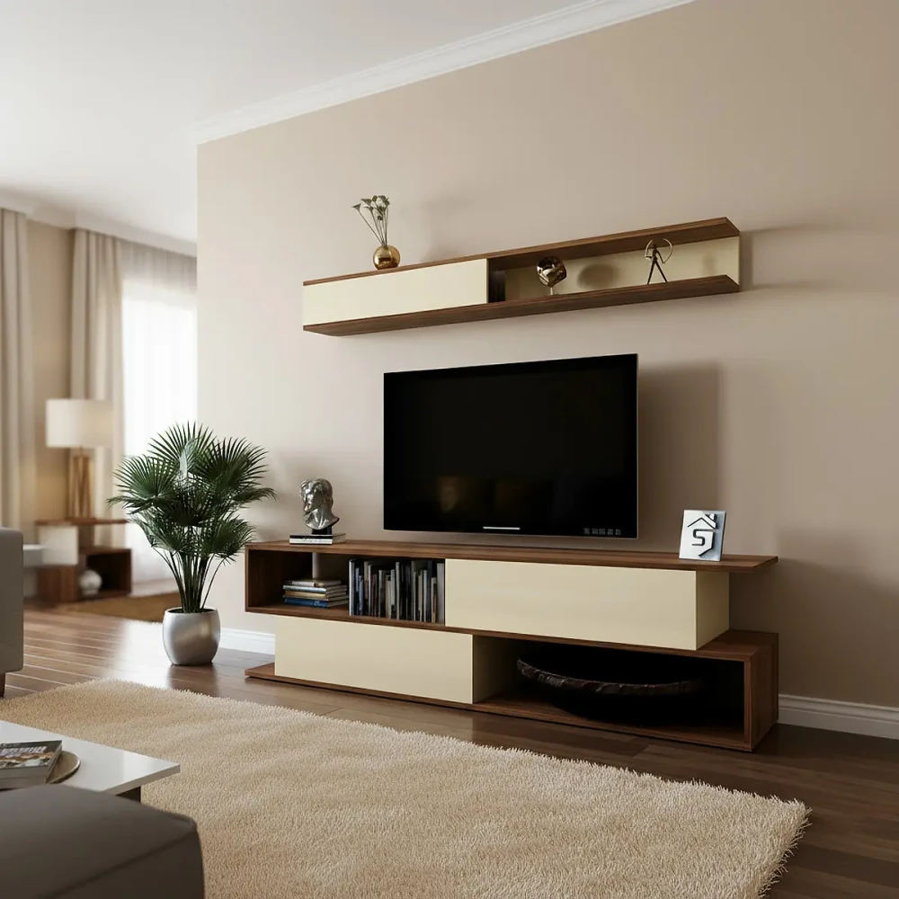 طاولة تلفاز سعودي لونين 186