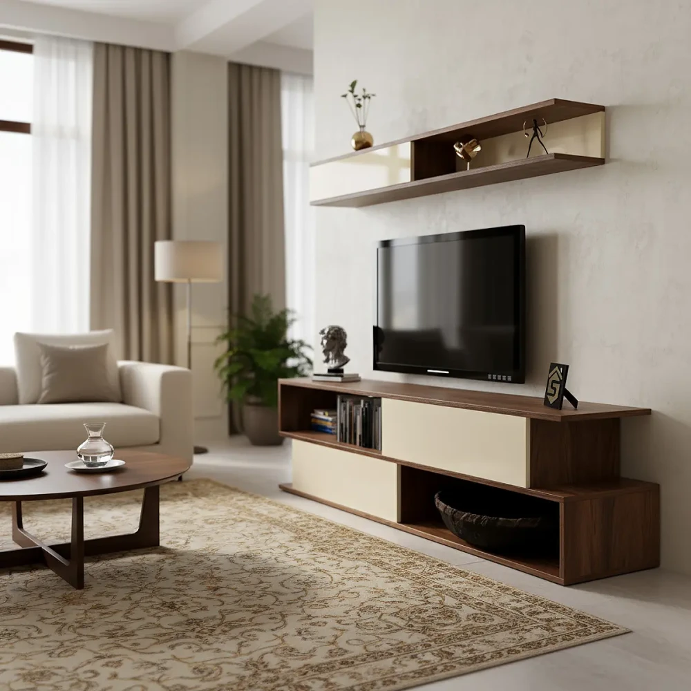 طاولة تلفاز سعودي لونين 186