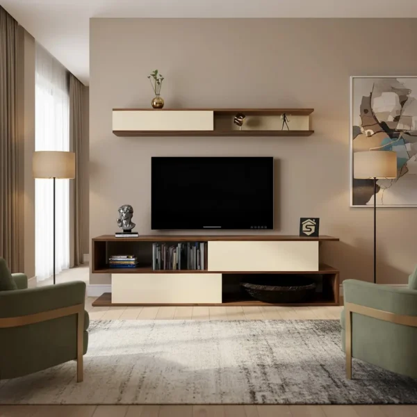 طاولة تلفاز سعودي لونين 186