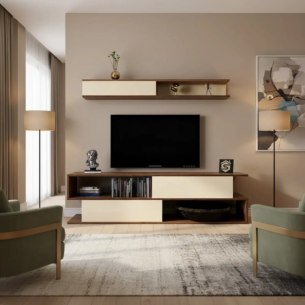 طاولة تلفاز سعودي لونين 186