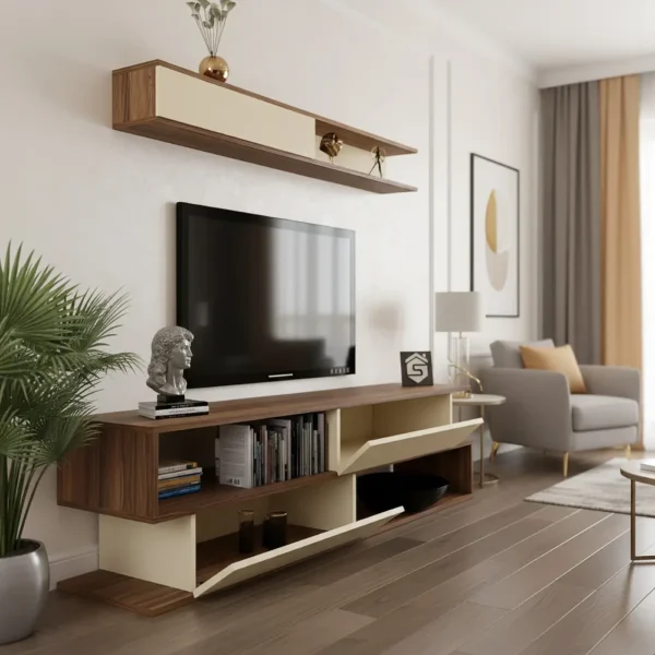 طاولة تلفاز سعودي لونين 186