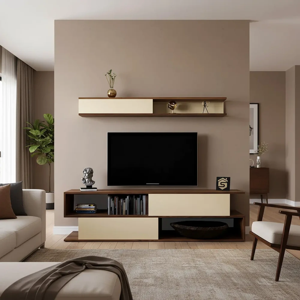 طاولة تلفاز سعودي لونين 186