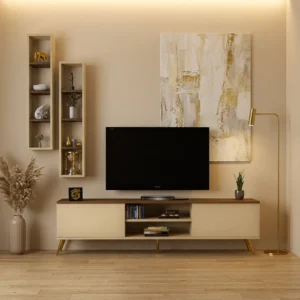 طاولة تلفزيون عصرية مع وحدتين أرفف 185