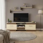 طاوله تلفاز بيج مع بني 182