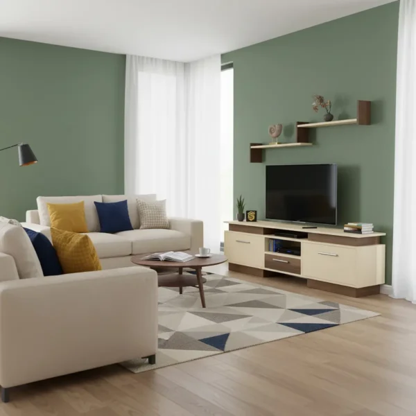 طاوله تلفاز بيج مع بني 182