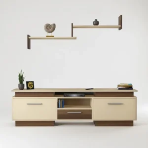 طاوله تلفاز بيج مع بني 182