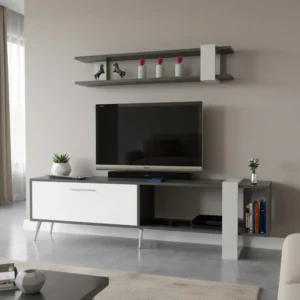 طاوله شاشة أبيض مع رمادي 184