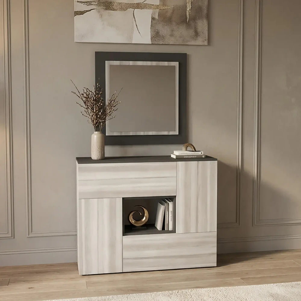 مدخل وخزانة لون رمادي درجتين 802