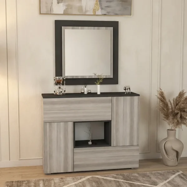 مدخل وخزانة لون رمادي درجتين 802