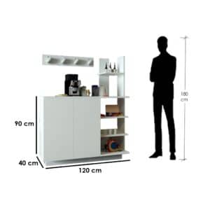 ⁦ركن قهوة لون أبيض برفوف 305⁩ - الصورة ⁦4⁩