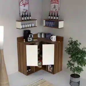 ركن قهوة زاوية لون بيج مع بني 321