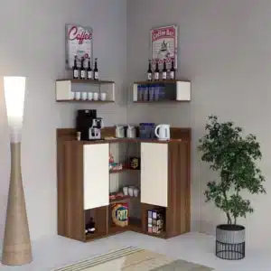 ركن قهوة زاوية لون بيج مع بني 321