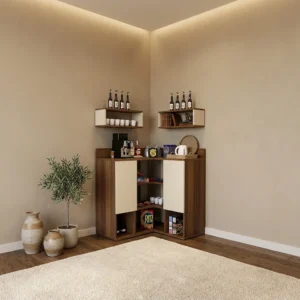 ركن قهوة زاوية لون بيج مع بني 321