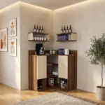 ركن قهوة زاوية لون بيج مع بني 321