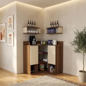 ركن قهوة زاوية لون بيج مع بني 321