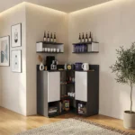 ركن قهوة عصري لون أبيض مع رمادي 322