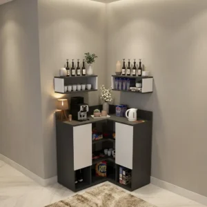 ركن قهوة عصري لون أبيض مع رمادي 322