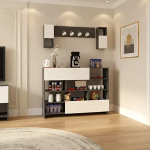 ركن قهوة لون أبيض مع رمادي 315