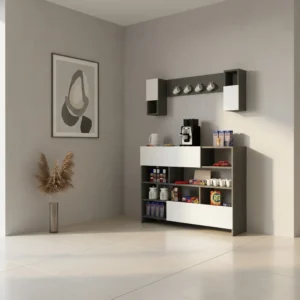 ركن قهوة لون أبيض مع رمادي 315