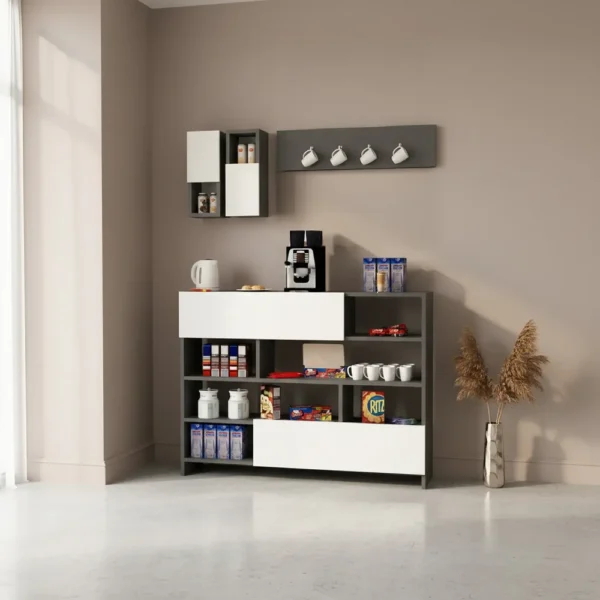 ركن قهوة لون أبيض مع رمادي 315