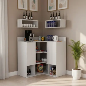 ركن قهوه عصري لون أبيض 323