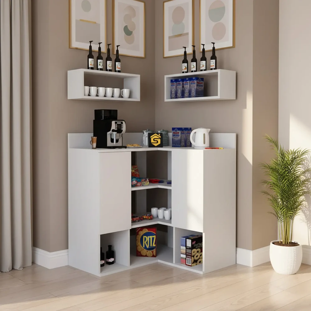 ركن قهوه عصري لون أبيض 323