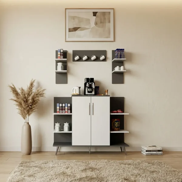 ركن قهوه لون ابيض مع رمادي 319