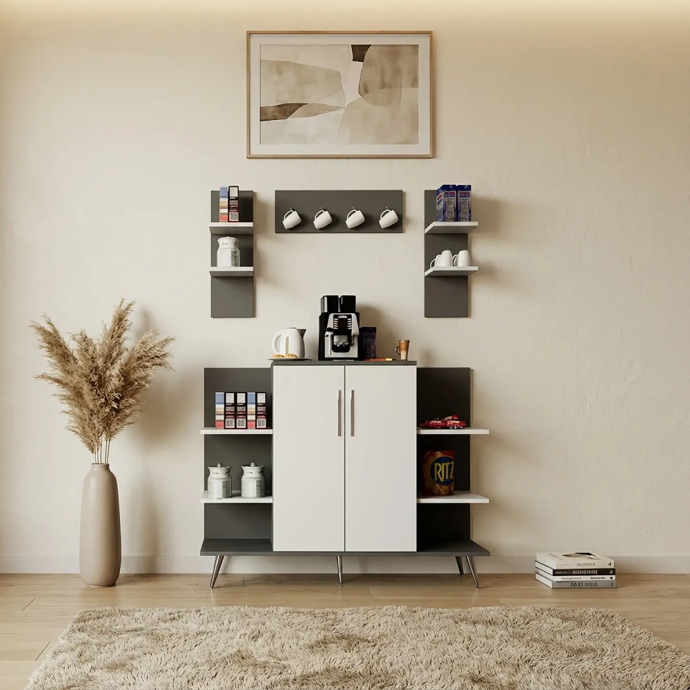 ركن قهوه لون ابيض مع رمادي 319