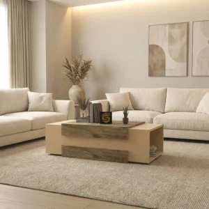 طاولة وسط لون بيج مع خشبي 435