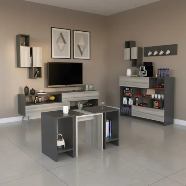 طقم طاولات رمادي درجتين 223