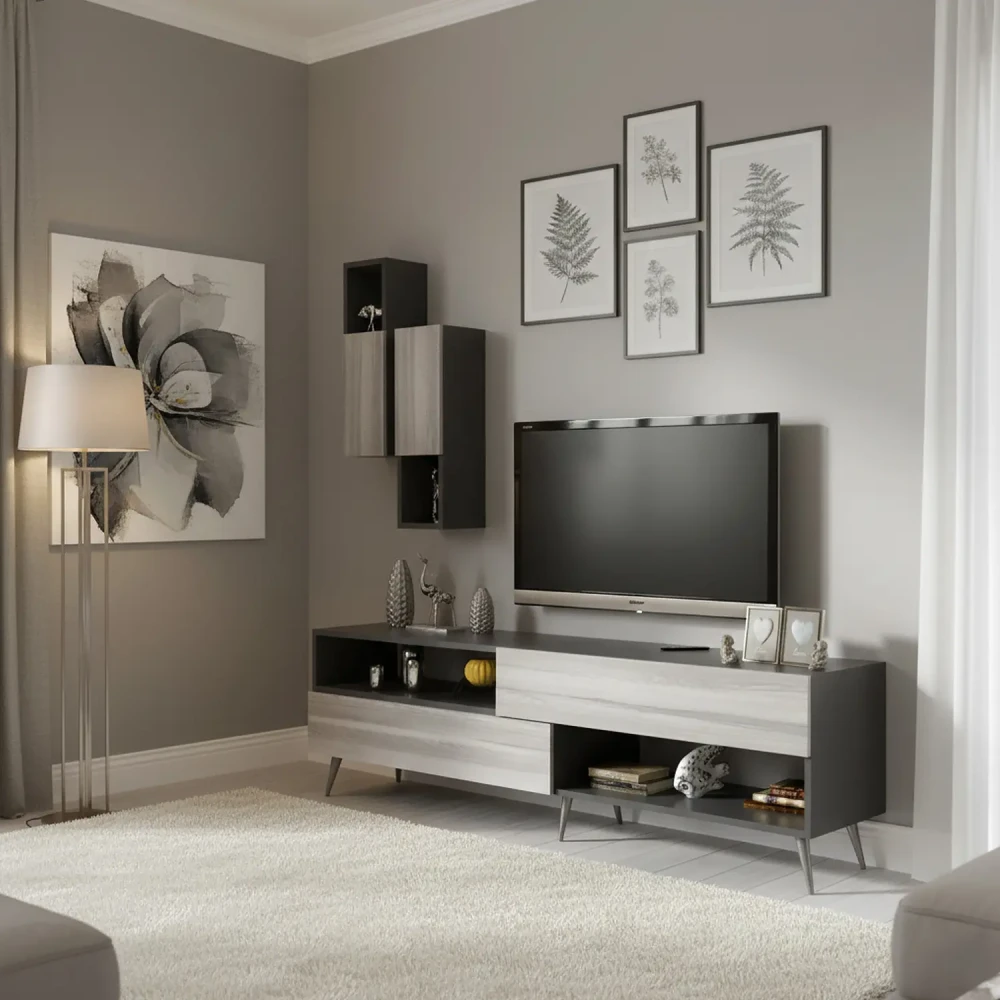 طقم طاولات رمادي درجتين 223